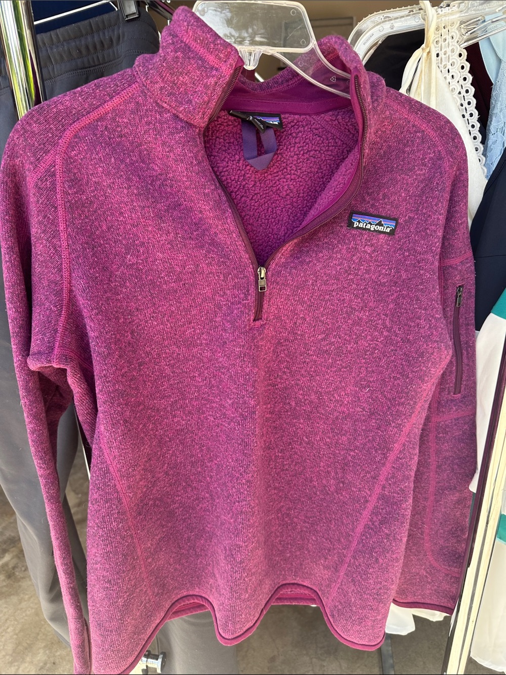 Patagonia Women's Half-Zip Fleece Sweater - Magenta